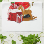 Weihnachtsmann-Claus Holiday-Zuhause Geschirrtuch (Gefaltet)