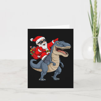 Weihnachtsmann Claus Riding Dinosaur T Rex Boys K Karte
