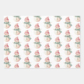 Weihnachtsmann Claus Snowman Geschenkpapier Set (Vorderseite 2)