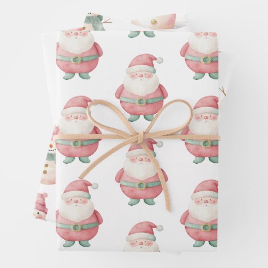 Weihnachtsmann Claus Snowman Geschenkpapier Set (Beispiel)