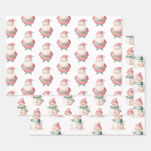 Weihnachtsmann Claus Snowman Geschenkpapier Set (Set)