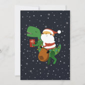 Weihnachtsmann-Claus T-rex Dinosaur Sleigh Ankündigung (Vorderseite)