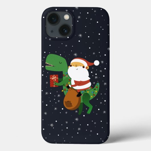 Weihnachtsmann-Claus T-rex Dinosaur Sleigh Case-Mate iPhone Hülle (Rückseite)