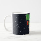 Weihnachtsmann-Claus T-rex Dinosaur Sleigh Kaffeetasse (Links)