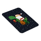 Weihnachtsmann-Claus T-rex Dinosaur Sleigh Magnet (Rechte Seite)