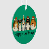 Weihnachtsmann Collie Ornamente (Vorderseite)