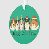 Weihnachtsmann Collie Ornamente (Vorderseite)