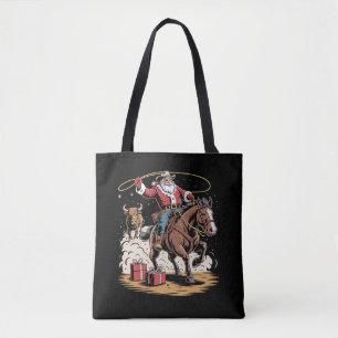 Weihnachtsmann Cowboy Vintage Weihnachten Pferd Ku Tasche