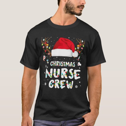 Weihnachtsmann Crew Weihnachtsmannmütze Rentier Me T-Shirt (Vorderseite)