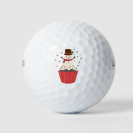 Weihnachtsmann-Cupcake Golfball