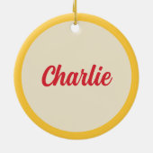 Weihnachtsmann Custom Cat Modernes Niedliches Tier Keramik Ornament (Hinten)