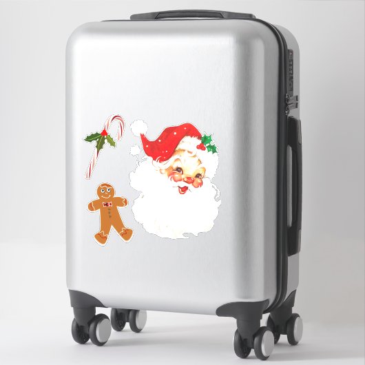 Weihnachtsmann Custom-Cut Vinyl Sticker (Koffer)