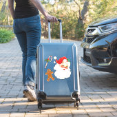 Weihnachtsmann Custom-Cut Vinyl Sticker (Koffer Insitu)