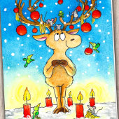 Weihnachtsmann Dankeskarte