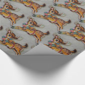 Weihnachtsmann der 50er Jahre Geschenkpapier (Ecke)