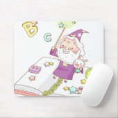 Weihnachtsmann, der auf Buch sitzt Mousepad (Mit Mouse)