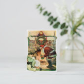 Weihnachtsmann, der Geschenke liefert Visitenkarte (Stehend Vorderseite)