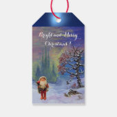 WEIHNACHTSMANN DER GNOMEN GESCHENKANHÄNGER (Rückseite)