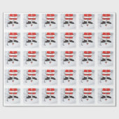 Weihnachtsmann, der Golf im Schnee spielt Geschenkpapier (Flach)