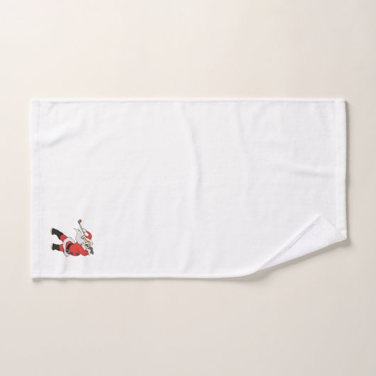 Weihnachtsmann, der Golf spielt Badhandtuch Set (Handtuch)