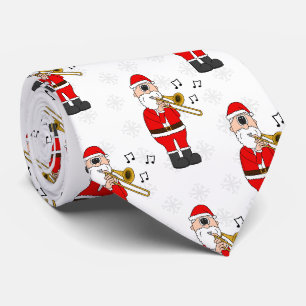 Weihnachtsmann, der Posaune spielt, Weihnachts-Ble Krawatte