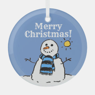 Weihnachtsmann-Design mit Frohe Weihnachten Ornament Aus Glas