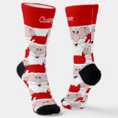 Weihnachtsmann-Design Weihnachten Socken (Gewinkelt)