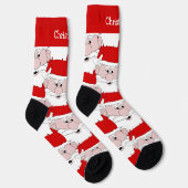 Weihnachtsmann-Design Weihnachten Socken (Rechts)