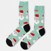 Weihnachtsmann-Design Weihnachten Socken (Linkes Detail)