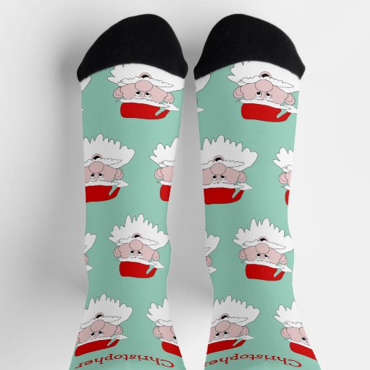 Weihnachtsmann-Design Weihnachten Socken (Oben)