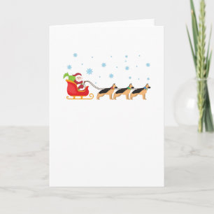 Weihnachtsmann Deutscher Schäferhund Rentier Weihn Karte