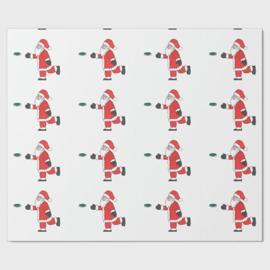 Weihnachtsmann-Discgolf, das Verpackungspapier Geschenkpapier (Flach)