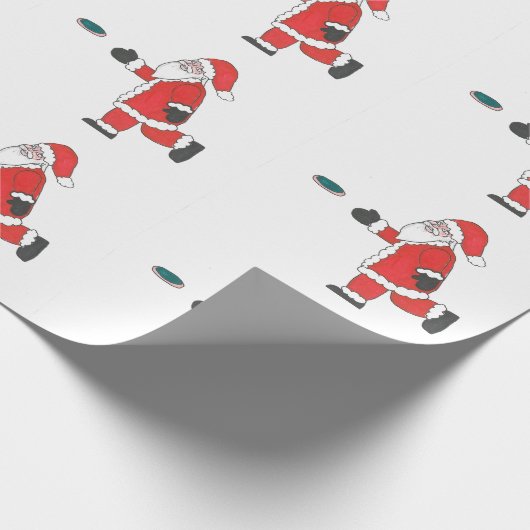Weihnachtsmann-Discgolf, das Verpackungspapier Geschenkpapier (Ecke)