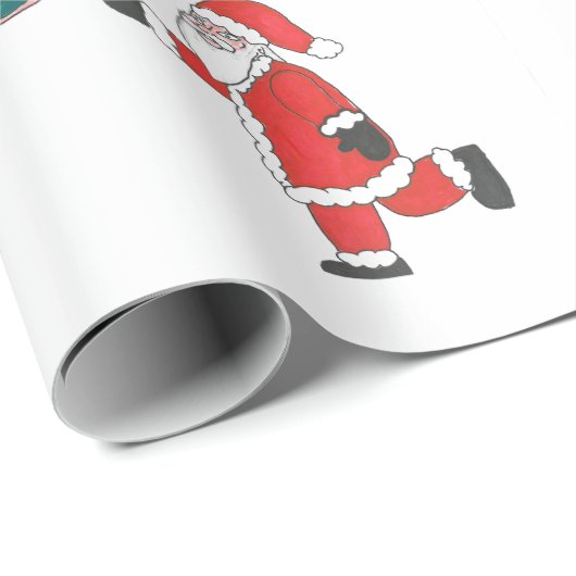 Weihnachtsmann-Discgolf, das Verpackungspapier Geschenkpapier (Rolleneckpunkt)