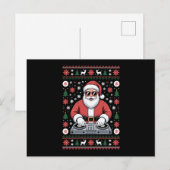 Weihnachtsmann DJ Weihnachten hässlicher Pullover  (Vorne/Hinten)