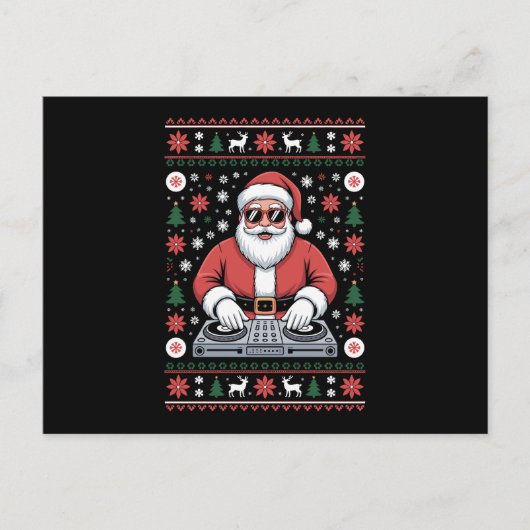 Weihnachtsmann DJ Weihnachten hässlicher Pullover  (Vorderseite)