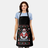 Weihnachtsmann DJ Weihnachten hässlicher Pullover Schürze (Getragen)