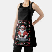 Weihnachtsmann DJ Weihnachten hässlicher Pullover Schürze (InSitu)