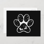 Weihnachtsmann Dog Paws Weihnachtskostüme Postkarte (Vorne/Hinten)