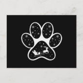 Weihnachtsmann Dog Paws Weihnachtskostüme Postkarte (Vorderseite)