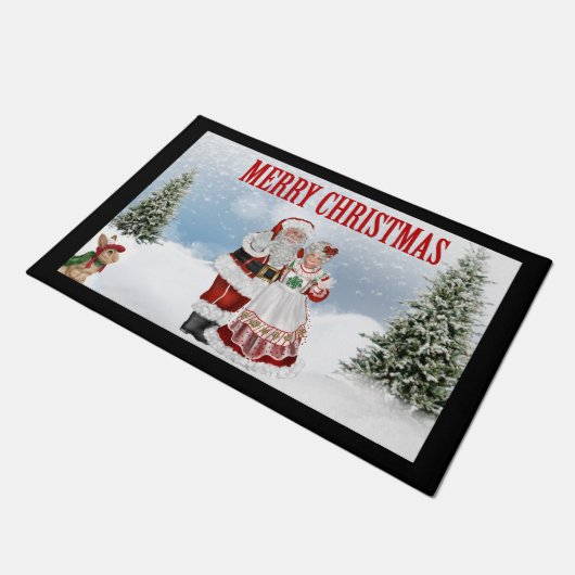Weihnachtsmann Doormat Door Mat Fußmatte (Schrägansicht)