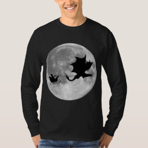 Weihnachtsmann-Drache-Reiter-Pferdeschlitten-Fahrt T-Shirt