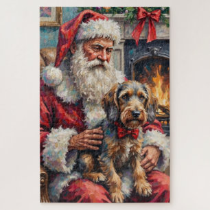 Weihnachtsmann-Drahtgriffon-Christmas Puzzle