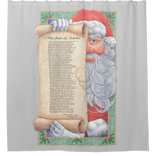 Weihnachtsmann Duschvorhang (Vorderseite)