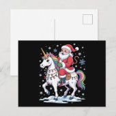 Weihnachtsmann Einhorn Weihnachten Regenbogen Lich (Vorne/Hinten)