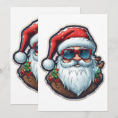 Weihnachtsmann Einladung (Vorne/Hinten)