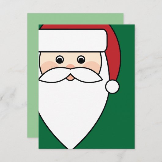 Weihnachtsmann Einladung (Vorne/Hinten)