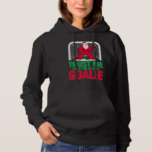 Weihnachtsmann Eishockey Torwart Torhüter Xmas Hoodie