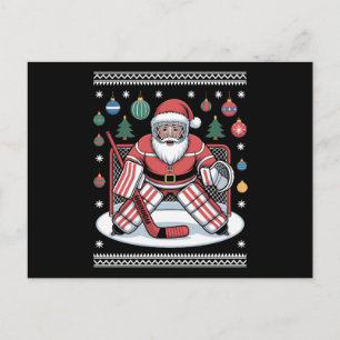 Weihnachtsmann Eishockey Torwart Weihnachten hässl