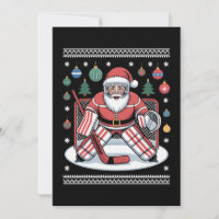 Weihnachtsmann Eishockey Torwart Weihnachten hässl